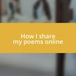 How I share my poems online